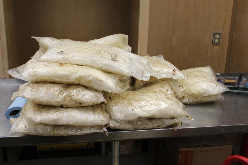 Packages from a seizure of more than 255 pounds of methamphetamine realized by CBP officers at Colombia-Solidarity Bridge