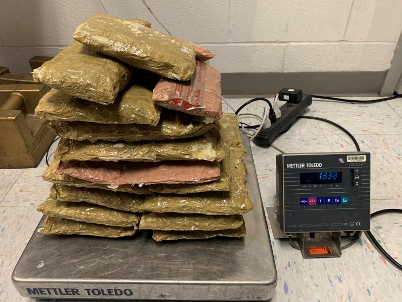 Packages containing 29 pounds of methamphetamine seized by CBP officers at Eagle Pass Port of Entry