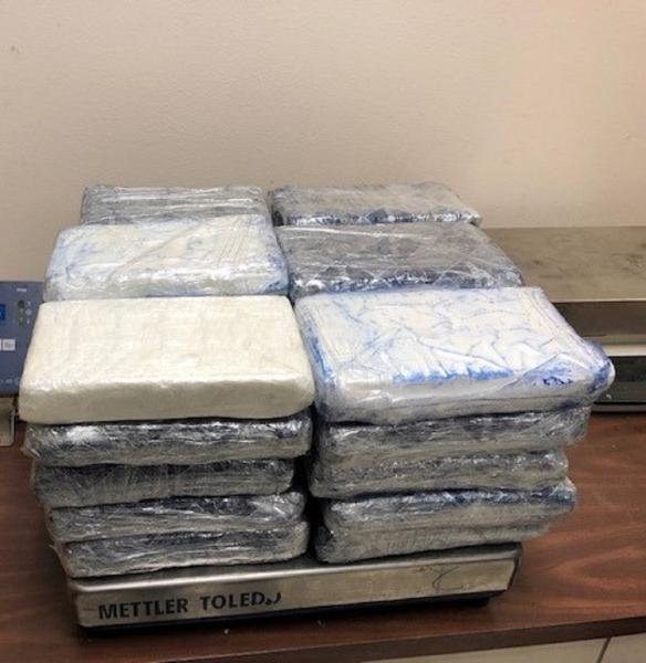Packages containing more than 72 pounds of cocaine seized by CBP officers at Hidalgo International Bridge
