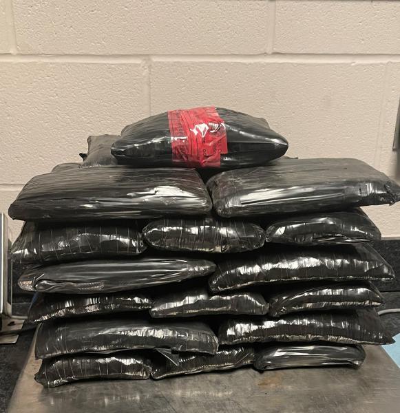 Packages containing 40 pounds of fentanyl seized by CBP officers at Del Rio Port of Entry