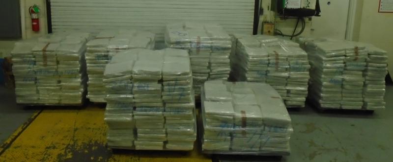 Packages containing 5,000 pounds of marijuana seized by CBP officers at World Trade Bridge