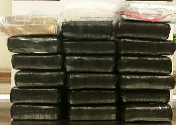 Packages containing 52 pounds of cocaine seized by CBP officers at Laredo Port of Entry