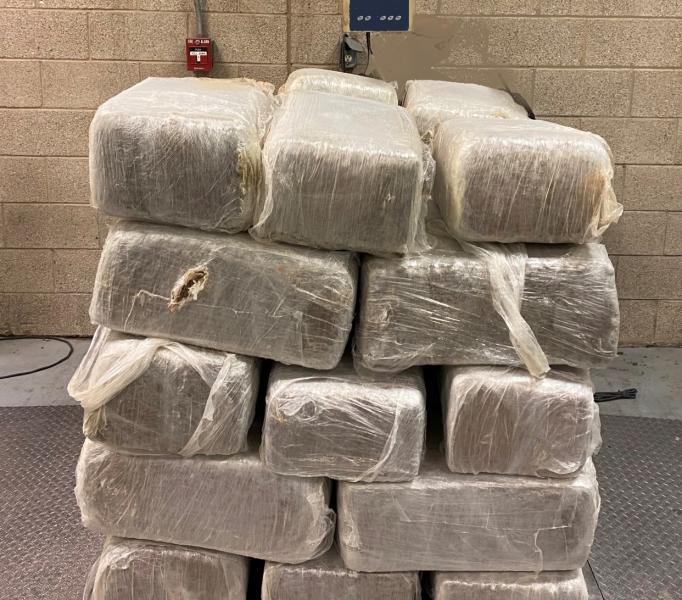 Packages containing 1,311 pounds of marijuana seized by CBP officers at Pharr International Bridge