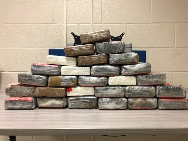 Packages containing 67 pounds of cocaine seized by CBP officers at World Trade Bridge