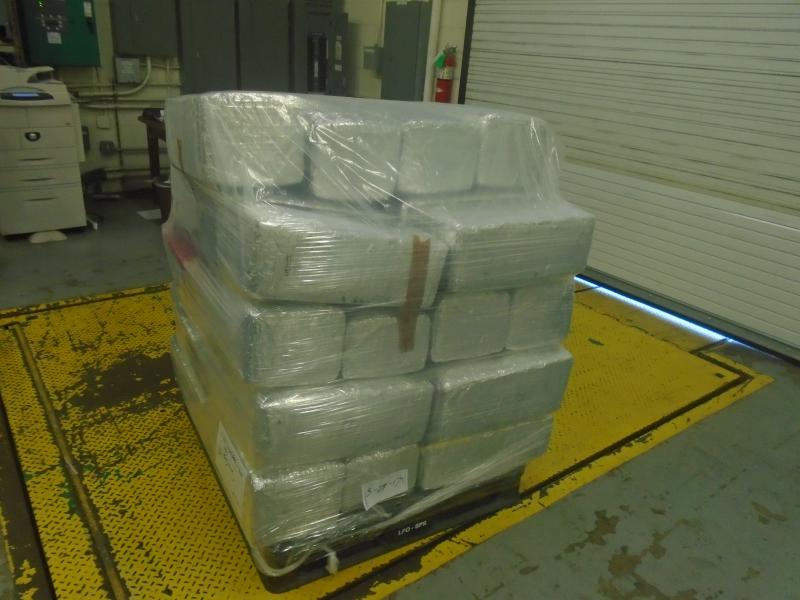 Packages containing 834 pounds of marijuana seized by CBP officers at World Trade Bridge