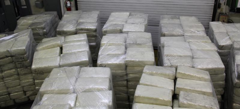 Packages containing nearly 8,415 pounds of marijuana seized by CBP officers at World Trade Bridge