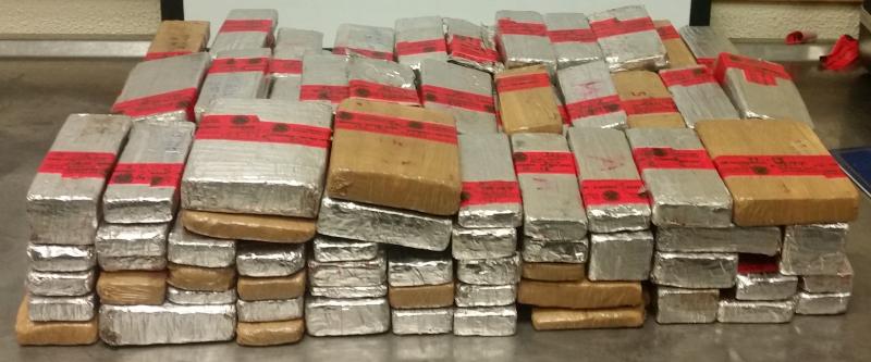 Packages containing 85 pounds of methamphetamine seized by CBP officers at Laredo Port of Entry