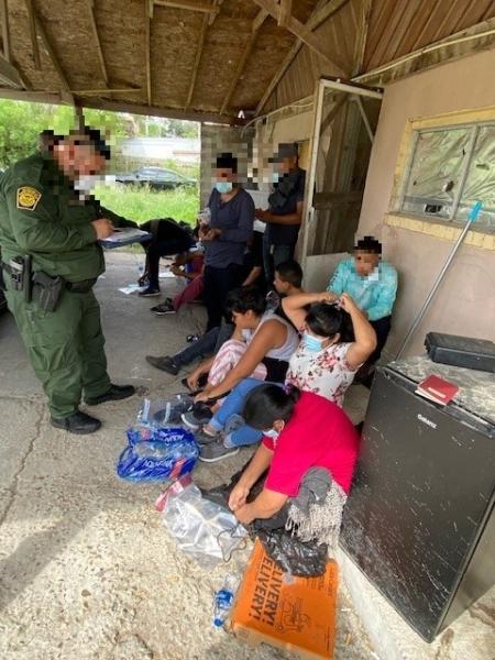 RGV Sector Border Patrol agents discover noncitizens at a migrant stash house in Pharr, Texas