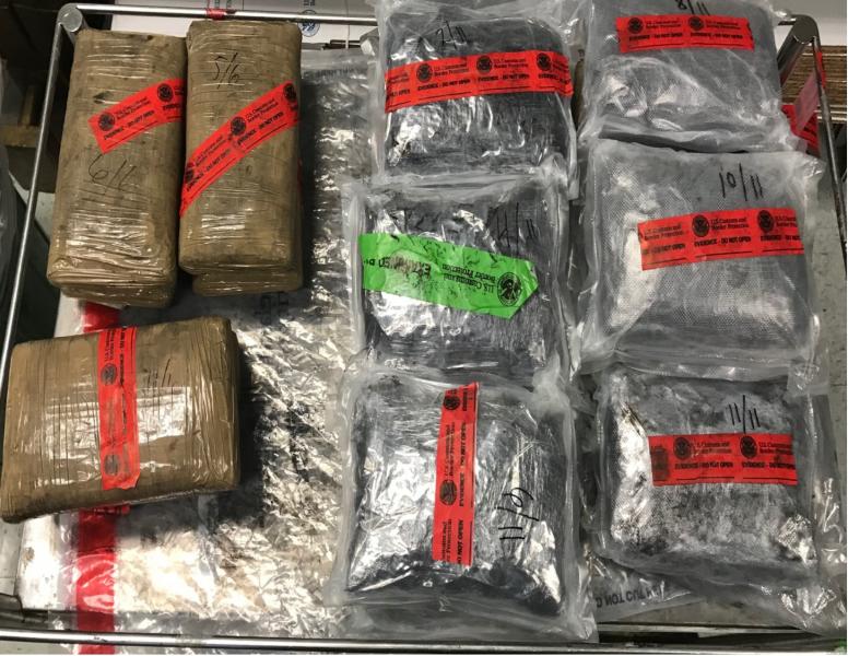 Packages containing 14.55 pounds of heroin, 26 pounds of methamphetamine seized by CBP officers at Laredo Port of Entry