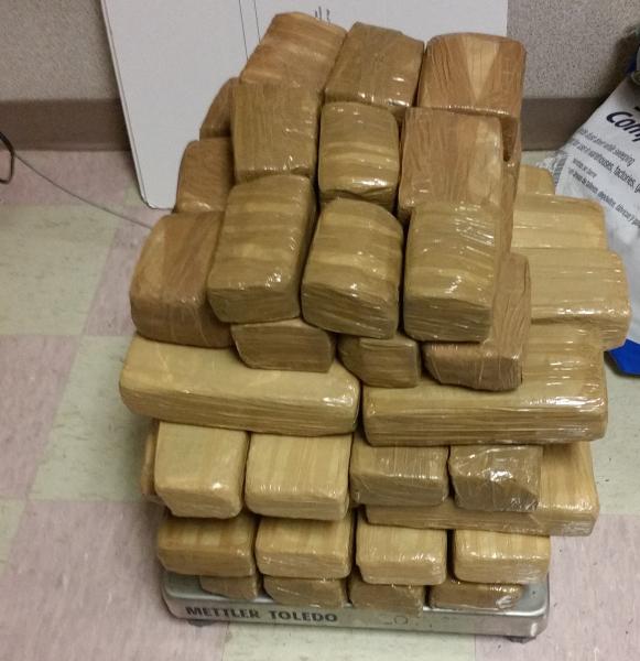 Packages containing nearly 70 pounds of marijuana seized by CBP officers at Brownsville Port of Entry