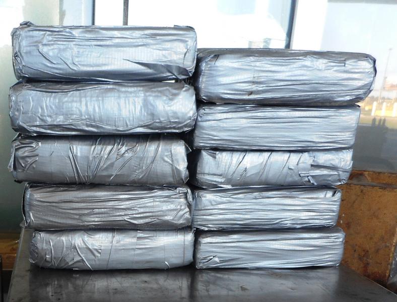 Packages containing 24.56 pounds of cocaine seized by CBP officers at Pharr International Bridge