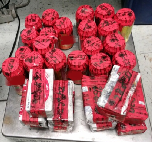 Packages containing 16 pounds of methamphetamine seized by CBP officers at Laredo Port of Entry