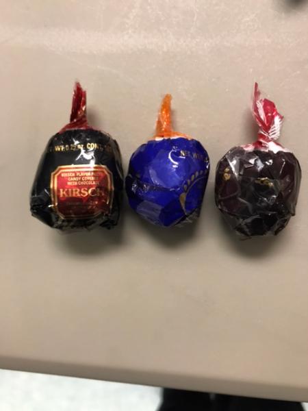 Individual candies from several bags of candy which contained a total of 19 pounds of methamphetamine seized by CBP officers at Laredo Port of Entry
