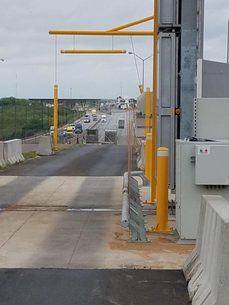 An alternate view of the lane and non-intrusive iamging system equipment for the additional lane outside the import lot created under the Donations Acceptance Program.