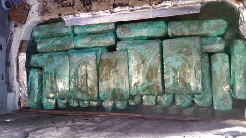 Packages containing 101 pounds of marijuana seized by CBP officers at Donna International Bridge