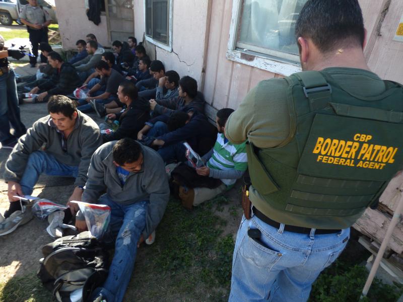 Collaborative efforts between Border patrol agents from laredo adn Rio grande Valley Sectors led to the apprehension of a smuggler and rescue of 44 undocumented migrants at a stash house near Donna, Texas