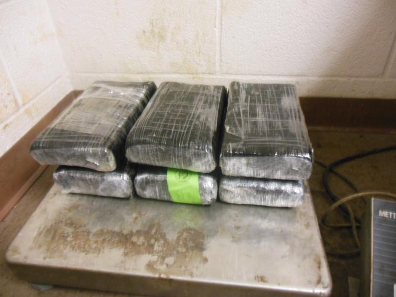 Packages containing 16.67 pounds of cocaine seized by CBP officers at Brownsville Port of Entry