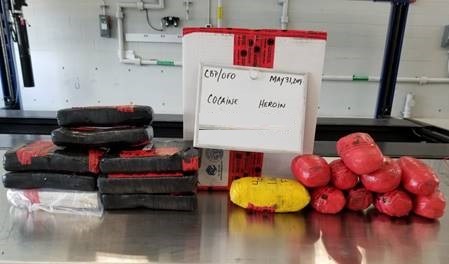 Packages containing 13 pounds of heroin, 17 pounds of cocaine seized by CBP officers at Juarez-Lincoln Bridge