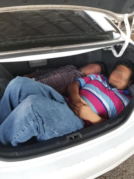 Two illegal aliens were discovered hidden in a vehicle trunk by Border Patrol agents at the Hwy. 59 Border Patrol checkpoint