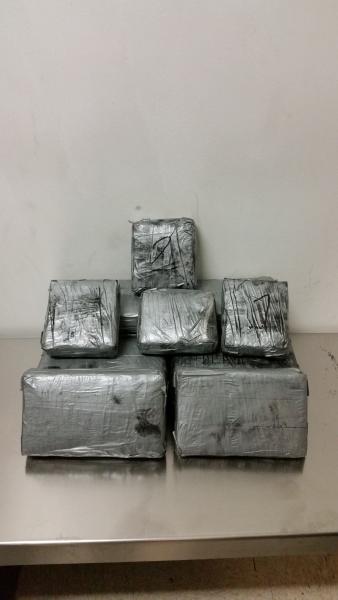 Packages containing 37 pounds of cocaine seized by CBP officers at Laredo Port of Entry