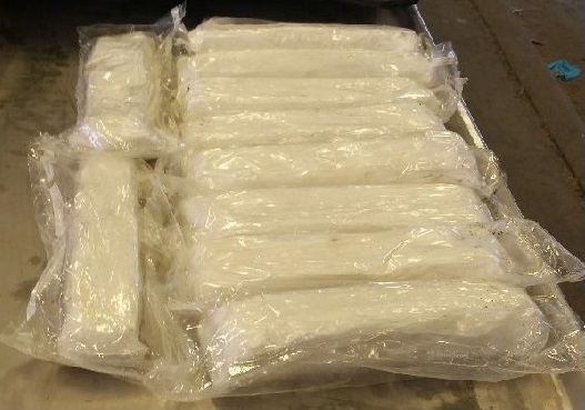 Packages containing 25 pounds of crystal methamphetamine seized by CBP officers at Laredo Port of Entry