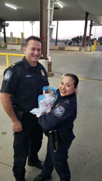 CBP officers help delivery healthy baby