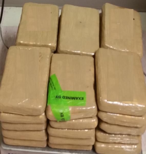 Packages containing 71 pounds of cocaine seized by CBP officers at Brownsville Port of Entry