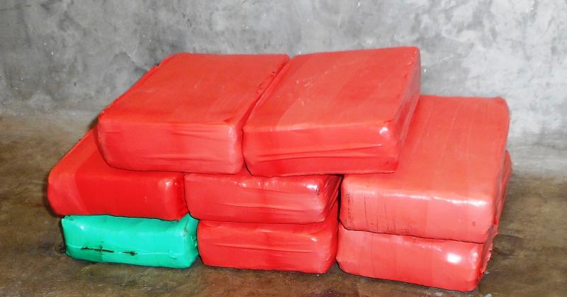 Packages containing 19 pounds of cocaine seized by CBP officers at Pharr International Bridge