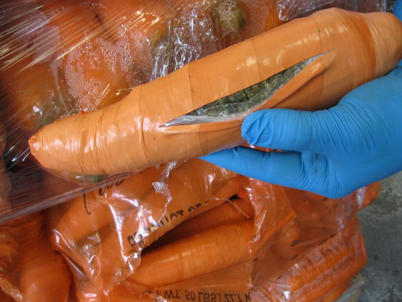 Fake Carrots with Marijuana via US CBP