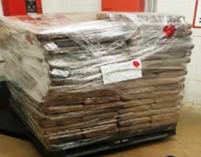 Packages containing nearly 891 pounds of marijuana seized by CBP officers at Pharr International Bridge