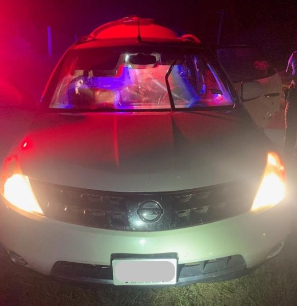 Vehicle recovered by Laredo Sector Border Patrol agents in connection with a failed human smuggling attempt near Hebbronville, Texas