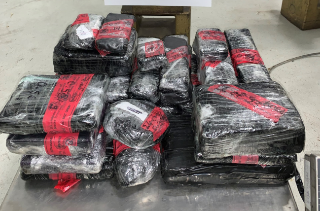 Packages containing nearly 29 pounds of heroin seized by CBP officers at Laredo Port of Entry.