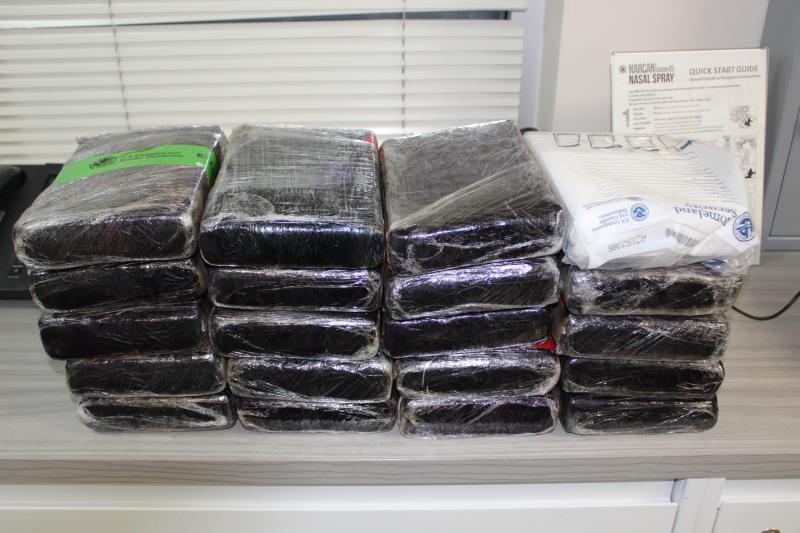 Packages containing nearly 52 pounds of cocaine seized by CBP officers at World Trade Bridge
