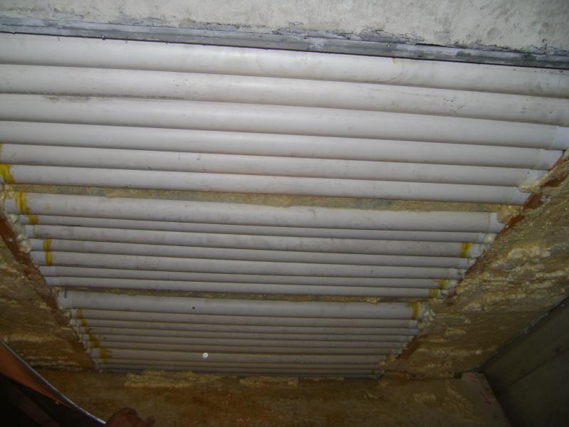 PVC pipes in trailer ceiling
