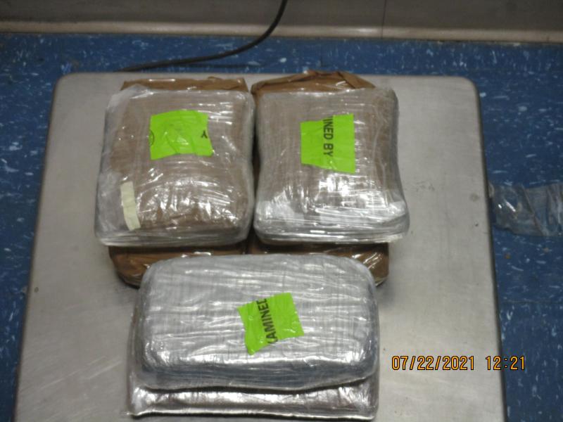 Heroin filled bundles.