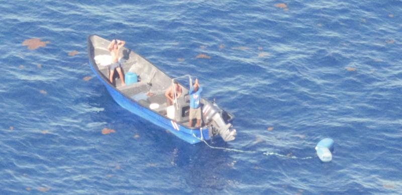 Three fisherman were adrift in the Western Caribbean Sea