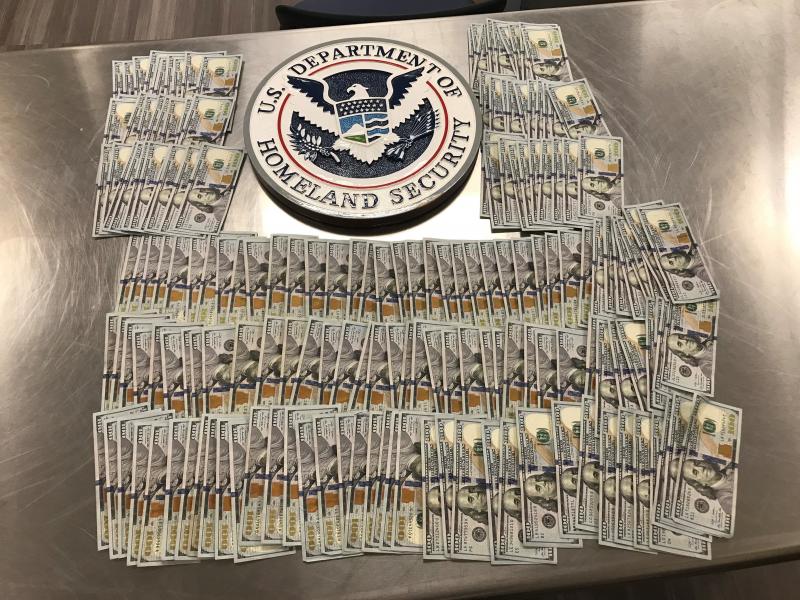 This currency was seized at San Antonio International Airport