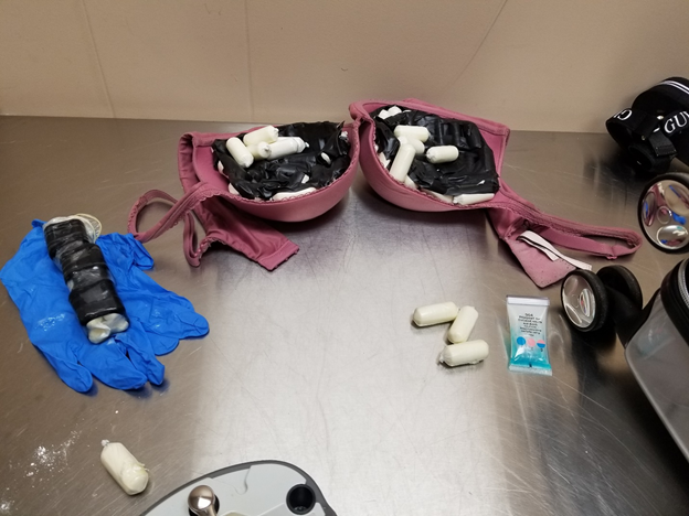 Cocaine Pellets in Bra and Inserted