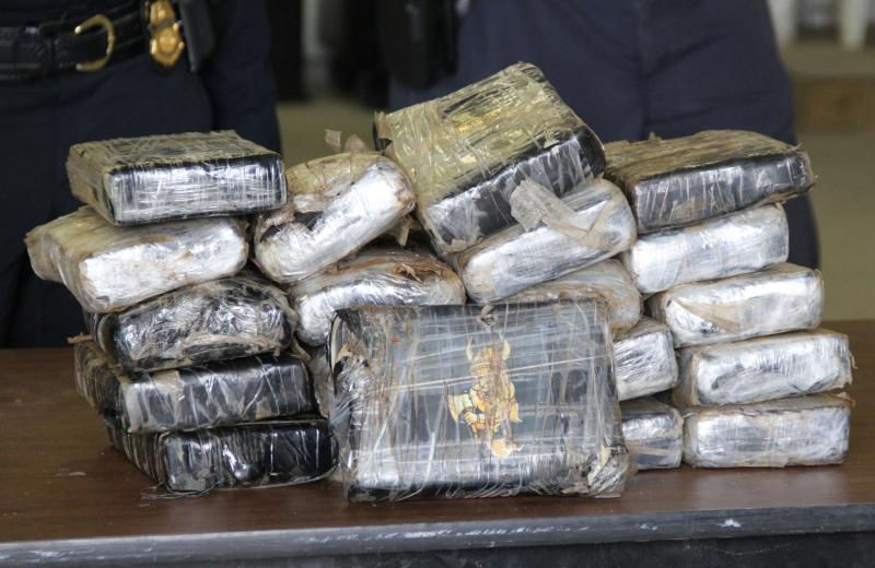 A multi-agency team discovered more than 44 pounds of cocaine aboard the M/V Samjohn Solidarity while the ship was anchored near Annapolis, Maryland on March 31, 2021.