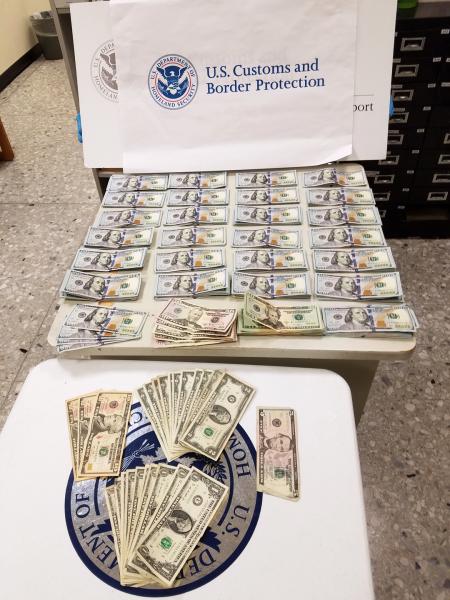 Unreported currency CBP officers discovered July 29, 2018.