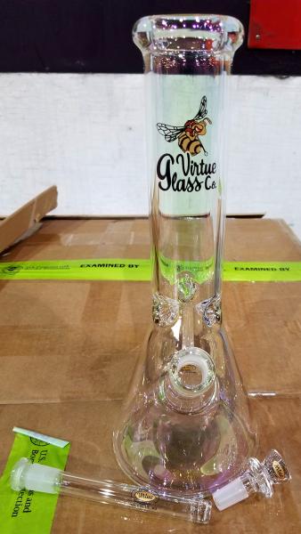 Customs and Border Protection officers seized nearly 4,000 prohibited glass bongs from China at Washington Dulles International Airport in November 22, 2021.