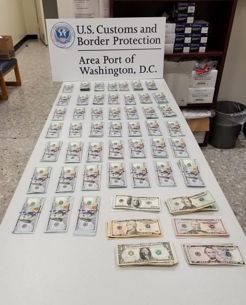U.S. Customs and Border Protection officers at Washington Dulles International Airport seized $ 46,628 in undeclared currency from a U.S. citizen traveling to Cameroon on September 27, 2021.