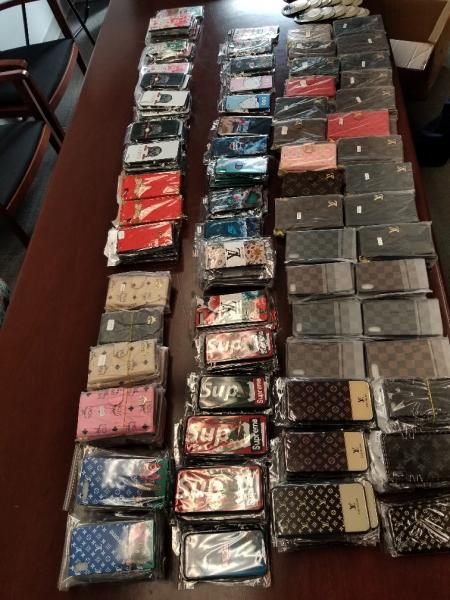 CBP officers seized these 240 counterfeit phone cases in air cargo at Washington Dulles International Airport May 29, 2019.