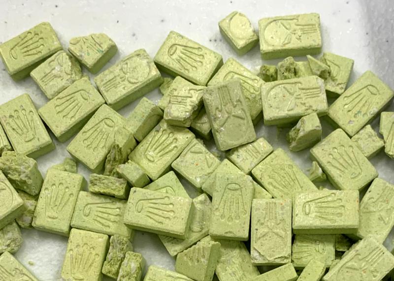 CBP seized nealry 200 grams of ecstasy tablets at Washington Dulles International Airport July 27, 2019.