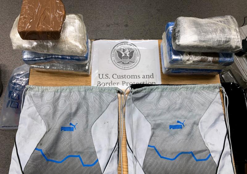 U.S. Customs and Border Protection officers discovered 18 pounds of cocaine concealed inside an access panel in the cargo hold of a flight from Montego Bay, Jamaica on March 15, 2022.