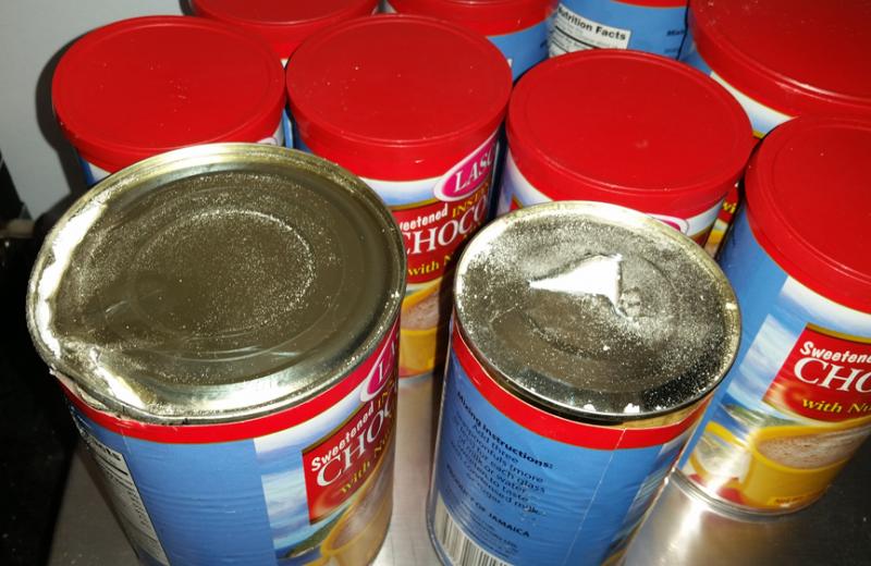 Philadelphia CBP officers discovered nearly 11 pounds of cocaine in canned goods that an Upper Darby, Pa., woman brought from Montego Bay, Jamaica May 23, 2016.