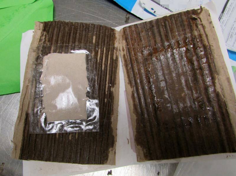 CBP officers found this heroin inside a greeting card.