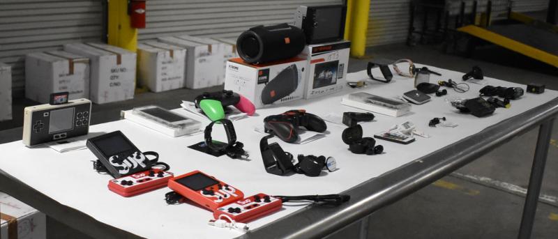 CBP officers seized a half-million dollars’ worth of counterfeit electronics in Philadelphia on April 14, 2020.