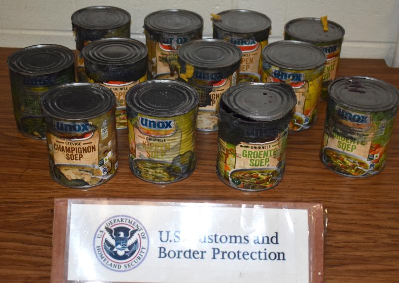 U.S. Customs and Border Protection officers in Philadelphia intercepted a shipment of 12 liters of liquid MDMA, which was manifested as ‘vegetable chicken soup’ on March 3, 2022. The liquid ecstasy was shipped from the Netherlands and destined to an address in Miami.