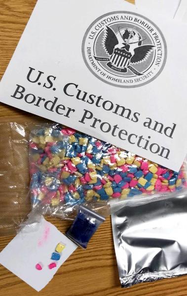 Customs and Border Protection officers in Philadelphia seized a combined one pound, four ounces of ecstasy tablets on April 10, 2021 that arrived in three international mail shipments from the Netherlands.